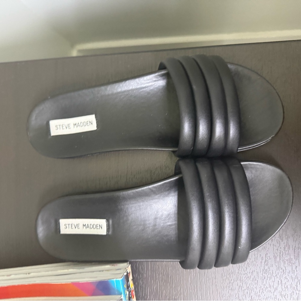 Steve Madden Kadey Black Women's Slide Sandals